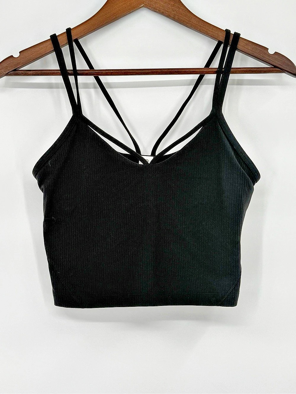 Lululemon Align Strappy Ribbed Tank Top Black Ribbed Strappy Crop Top Size 6